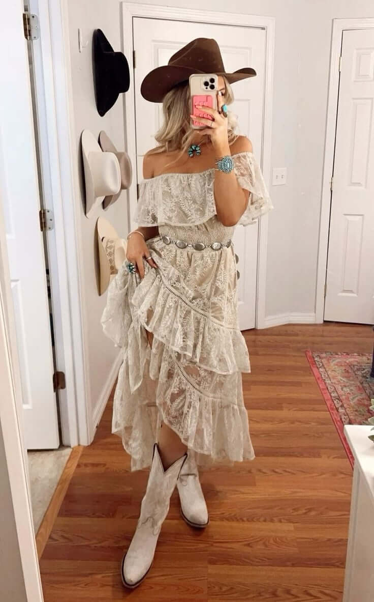 Boho Lace Maxi Dress | Western Lace Dress
Vintage Lace Maxi Dress | Bohemian Style
Western Boho Dress | Elegant Lace Maxi
Lace Ruffle Dress | Rustic Boho Style
Bohemian Western Dress | Lace Long Dress