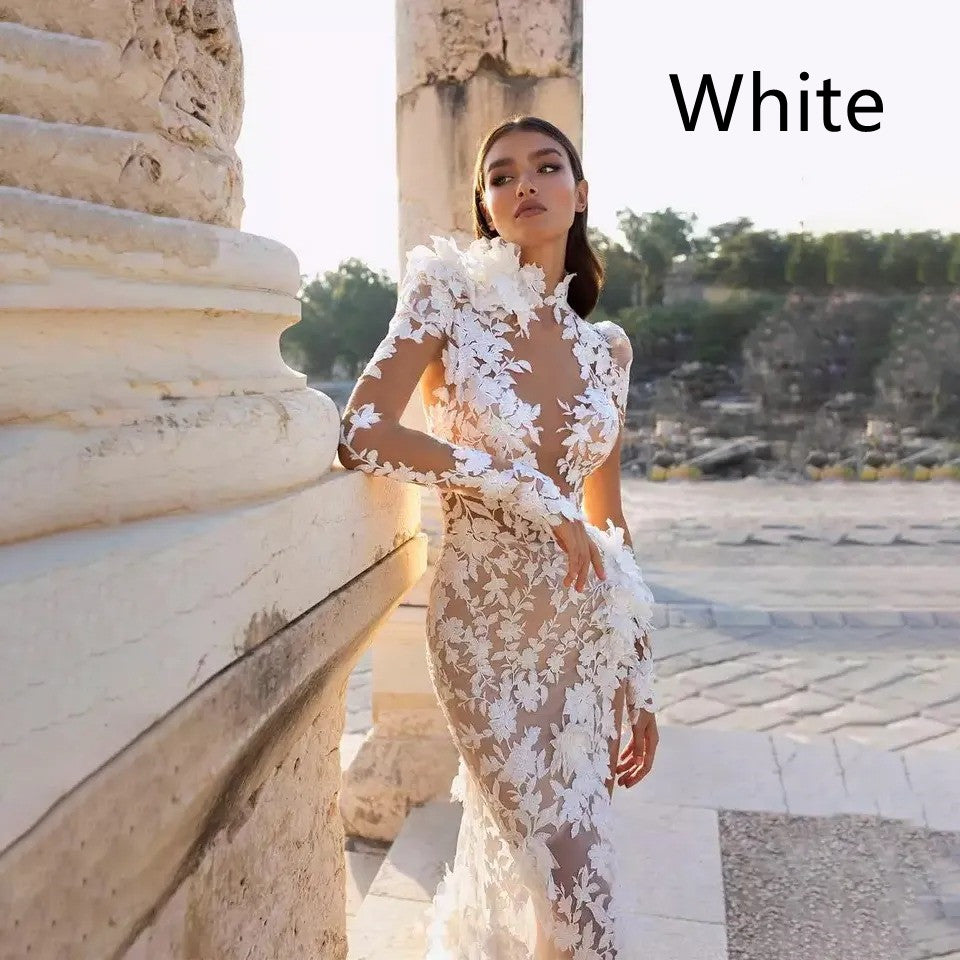 Elegant High Neck Wedding Dress | Vintage Boho Wedding Dress
Boho Lace Bridal Gown | Long Sleeve Wedding Dress
Vintage Lace Wedding Gown | Romantic Bridal Dress
Bohemian Bridal Dress | Floor Length Lace Gown
Elegant Lace Gown | High Neck Boho Style