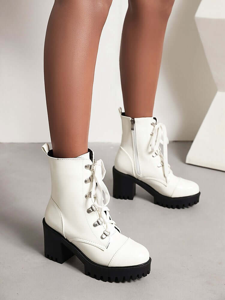 Street Style Leather Boots | Platform Riding Boots
Chunky Heel Leather Boots | Fashion Platform Boots
Patent Leather Boots | Urban Platform Style
Bold Platform Boots | Women's Riding Boots
Trendy Chunky Sole Boots | Streetwear Footwear