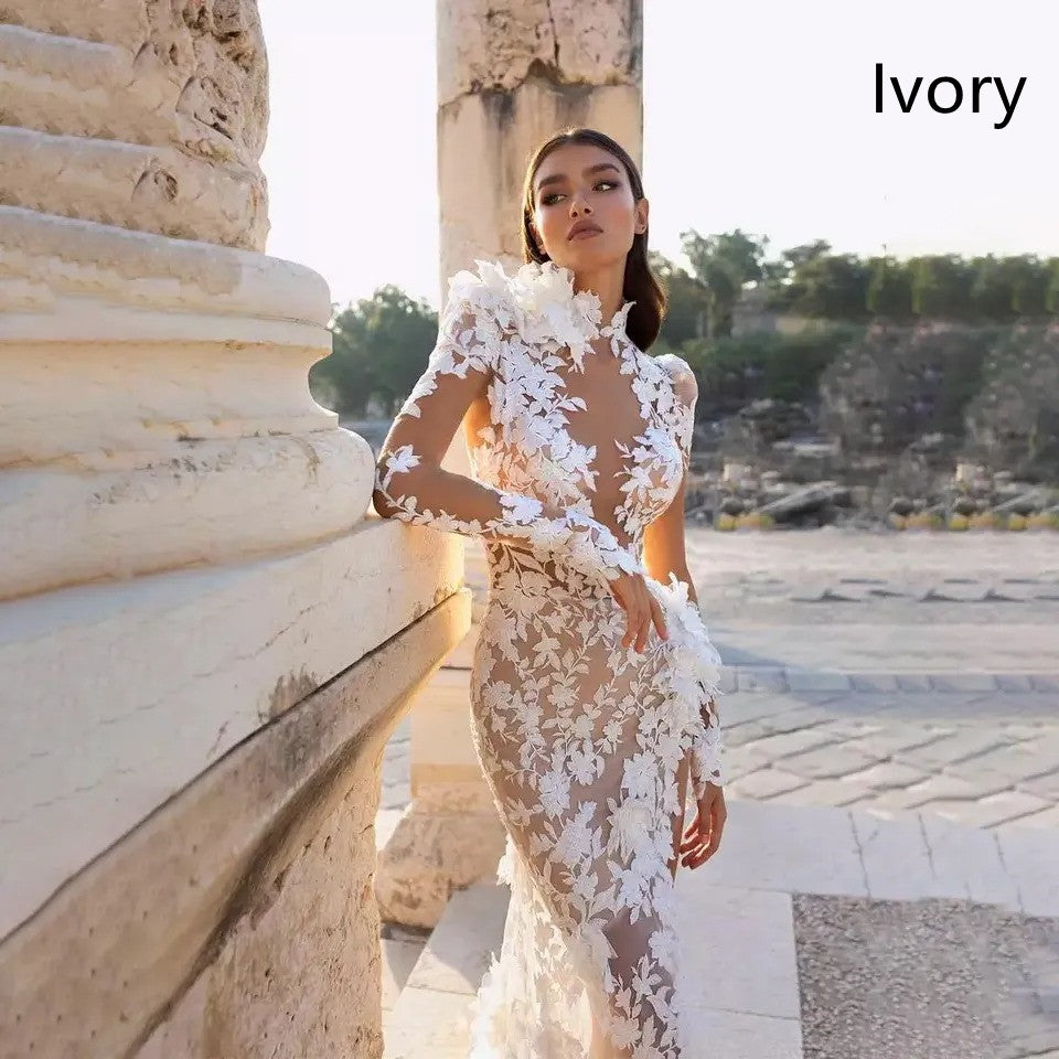 Elegant High Neck Wedding Dress | Vintage Boho Wedding Dress
Boho Lace Bridal Gown | Long Sleeve Wedding Dress
Vintage Lace Wedding Gown | Romantic Bridal Dress
Bohemian Bridal Dress | Floor Length Lace Gown
Elegant Lace Gown | High Neck Boho Style